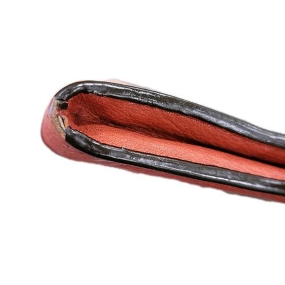 Coach Orange Leather Wristlet Wallet - Women's Designer Handbag with Strap - Picture 7 of 13